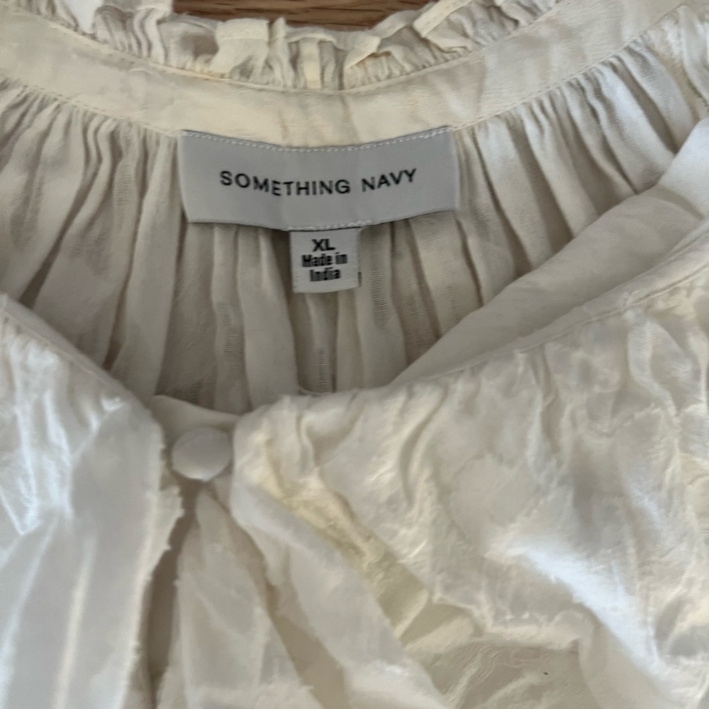 Something Navy Ruffle Top - Picture 3 of 4